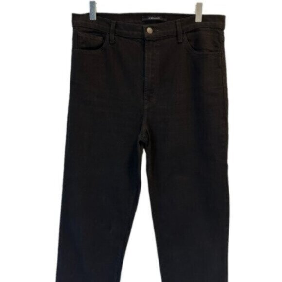 J Brand | Black Jules Straight Leg High Rise Denim Jeans Size 32 - Picture 2 of 11